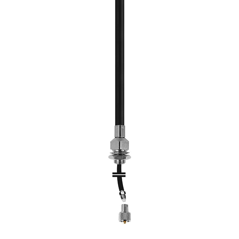 Benelec Flexi-Dipole UHFCB Mobile GPI Antenna Kit 477MHz, 5m Lead with Stainless Steel ‘L’ Bracket - Foxtrot Communications