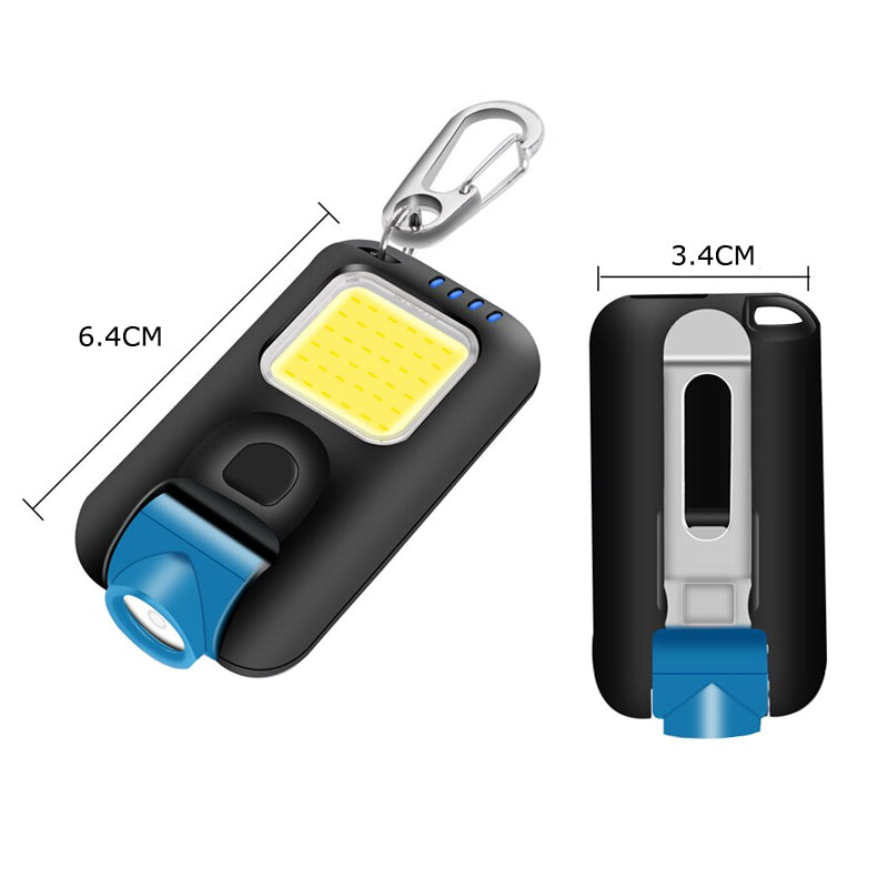 Mini LED Flashlight Keychain COB Work Light - Foxtrot Communications