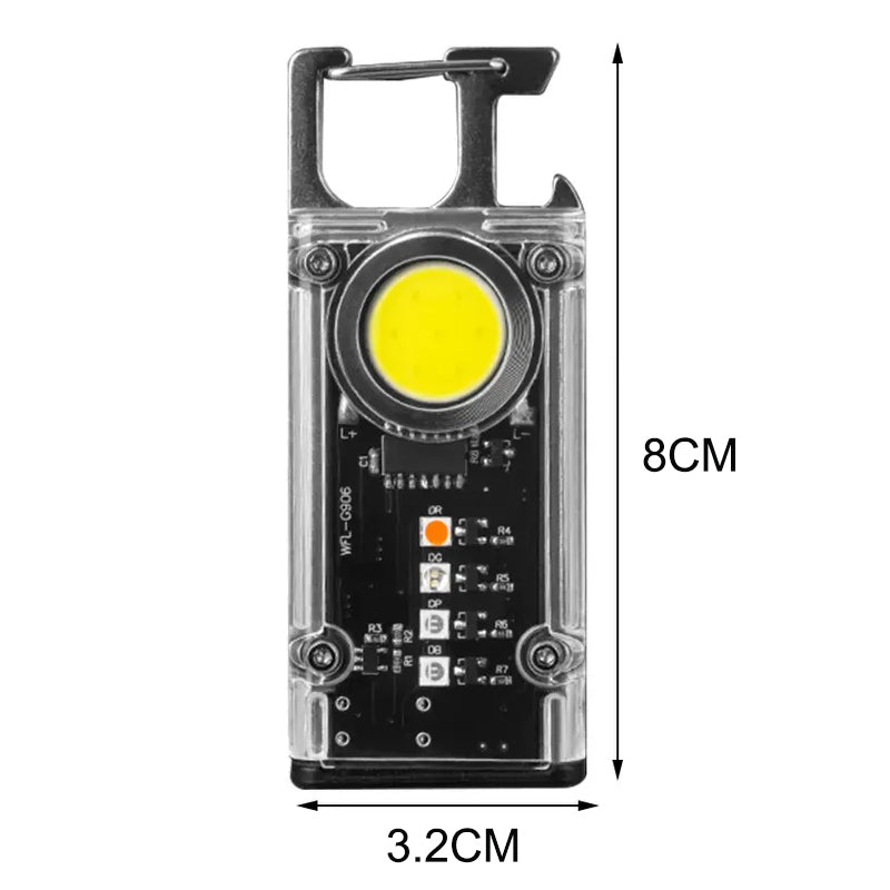 5 Colour Keychain COB+LED Mini Flashlight - Foxtrot Communications