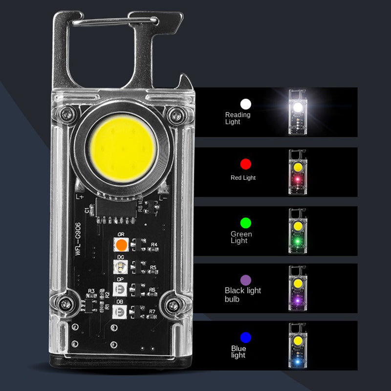 5 Colour Keychain COB+LED Mini Flashlight - Foxtrot Communications