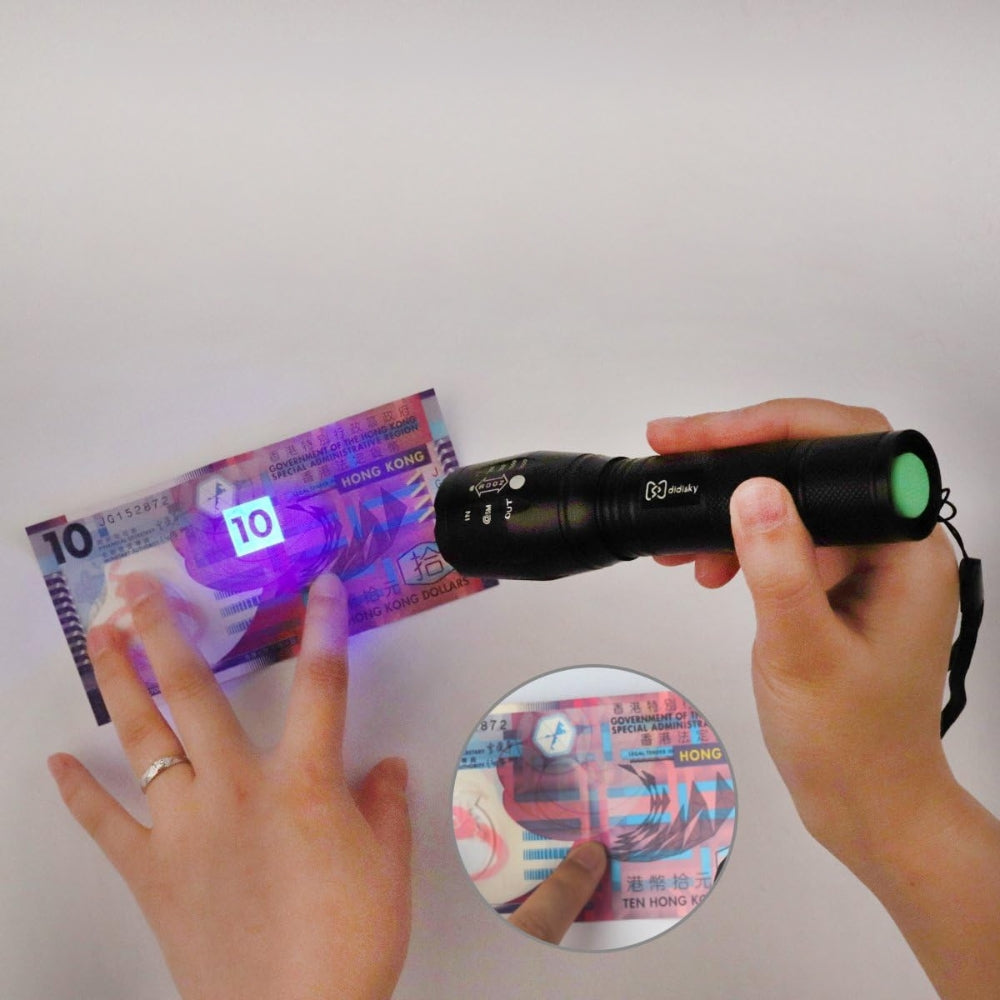 2 Mode UV Ultra Violet Flashlight/Torch - Foxtrot Communications