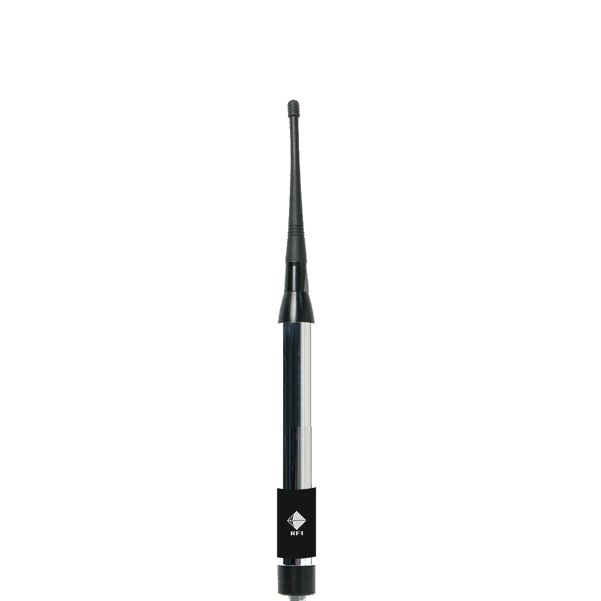 RFI CD992-67-73 - UHF 400-520MHz Elevated Feed Stud Mount Chrome Antenna with Cable