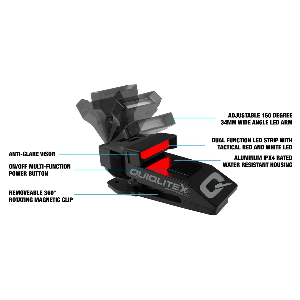 QuiqLiteX2 Tactical Red/White LED Torch - Aluminium Housing