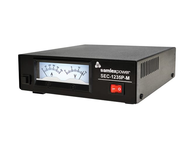 Samlex SEC-1235P-M Desktop Switching 30A Power Supply 100-240VAC, 13.8VDC with Meter