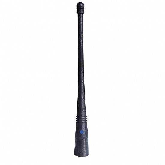 RFI SW125 - UHF 470-490MHz Flexible Black Antenna Whip - Blue Dot