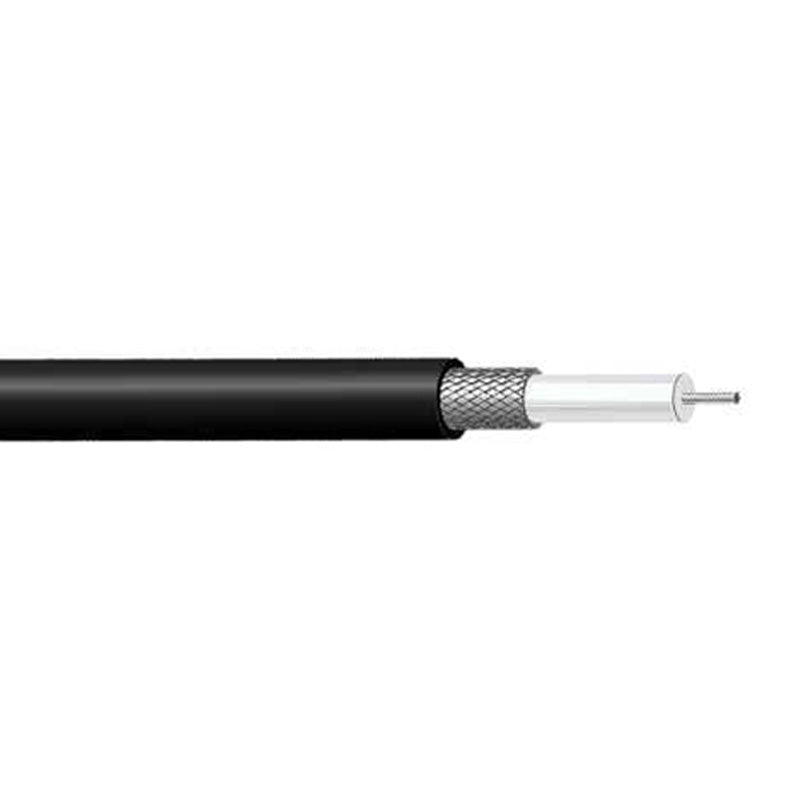 Benelec RG59B/U Black 75 Ohm Coaxial Cable - 100m Spool - Foxtrot Communications