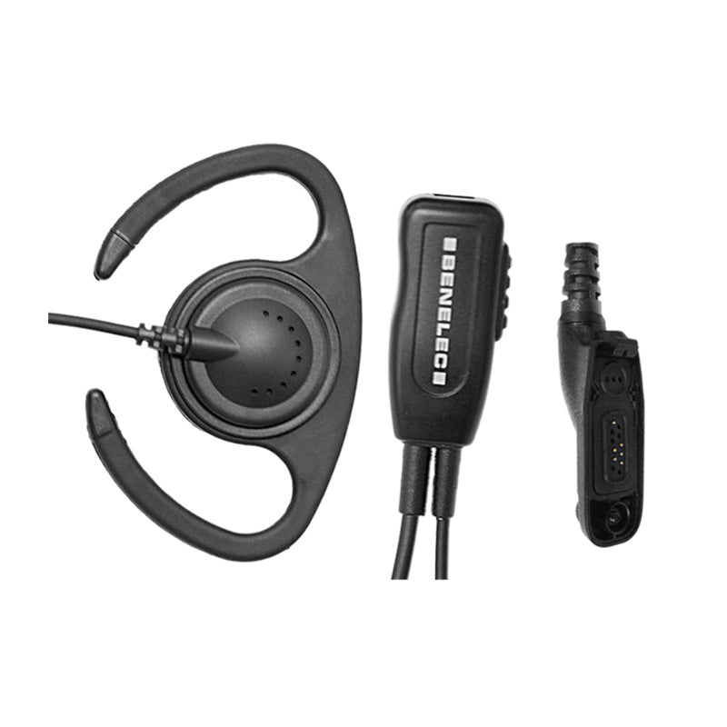 Benelec Flexible ‘D’ Ear Headset In-line Push-To-Talk with Motorola M7 Termination - Foxtrot Communications
