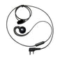 Benelec Mini Ear Hook Headset In-line Push-To-Talk with Kenwood K1 Termination - Foxtrot Communications