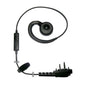 Benelec Mini Ear Hook Headset In-line Push-To-Talk with ICOM S13 Termination - Foxtrot Communications