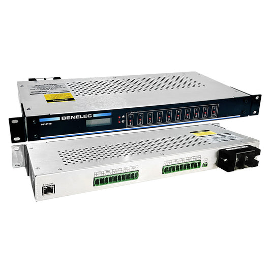 Benelec 1RU DC Distribution Panel 10 Way eFuse 1-25Amp -ve Ground - Foxtrot Communications