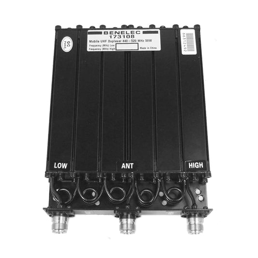 Benelec UHF Mobile 50w Duplexer 450-520MHz – 10MHz Split - Foxtrot Communications