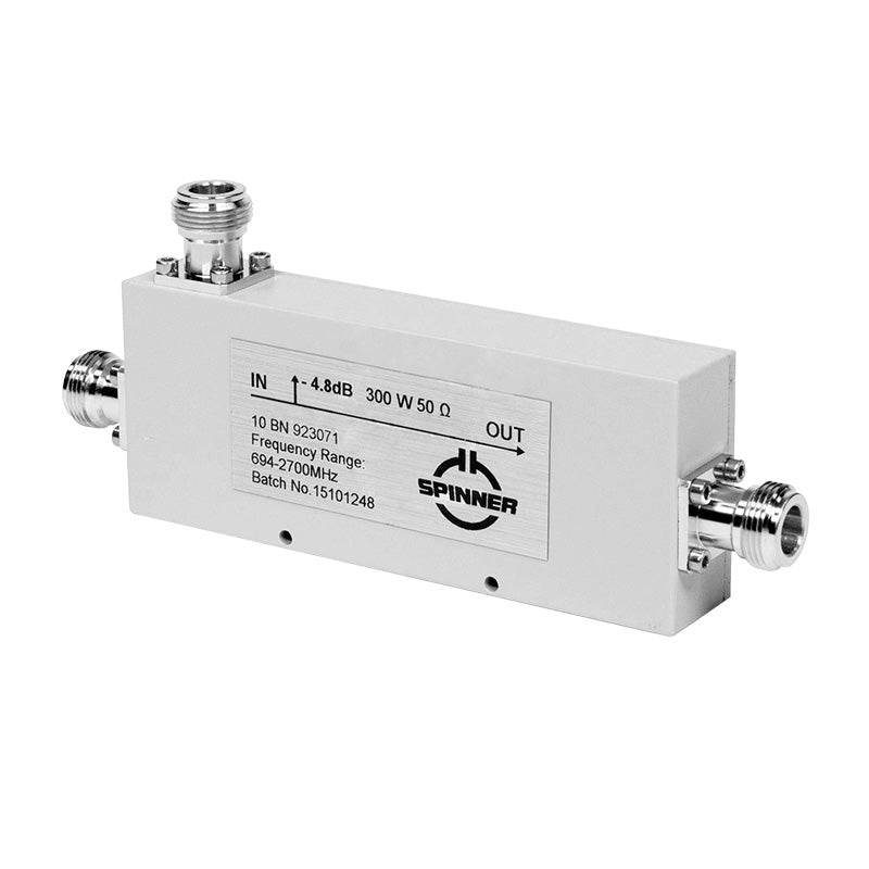 Spinner 4G Directional Coupler 4.8dB, N Socket - Foxtrot Communications