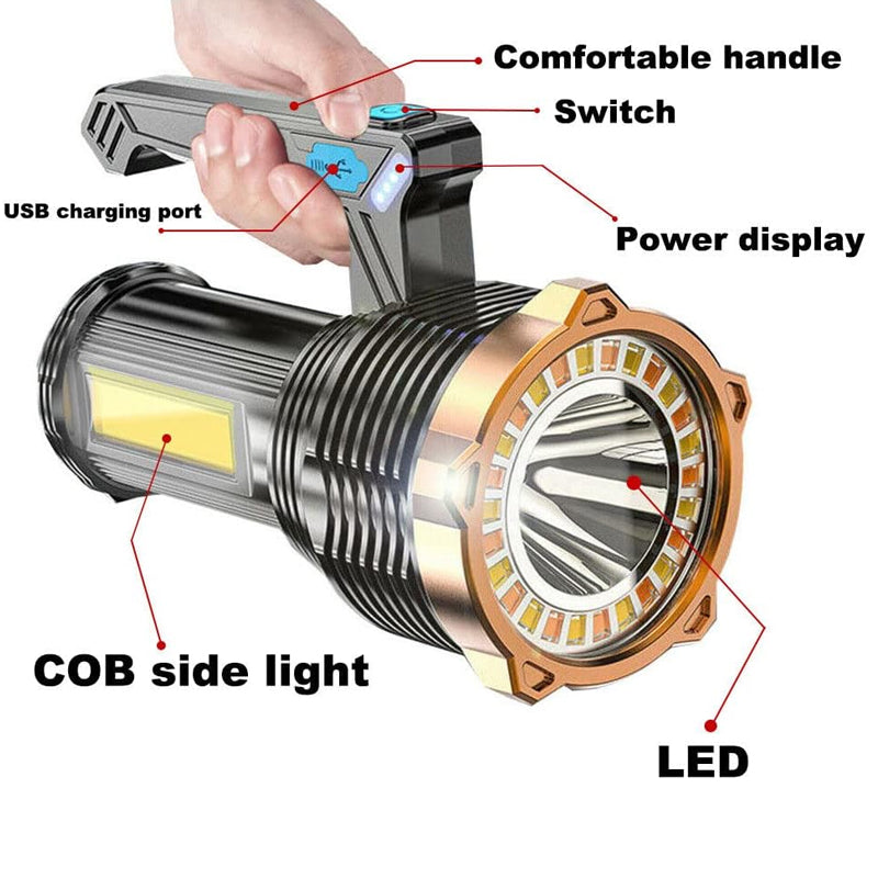 Super Bright 1200mAh LED Searchlight - Foxtrot Communications