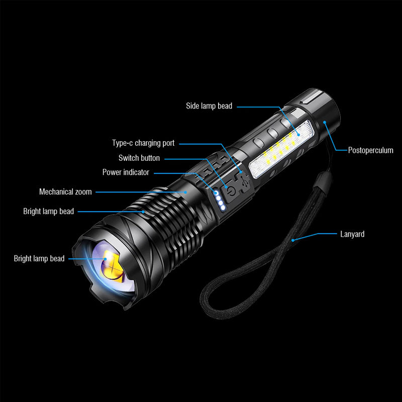 Tactical 30W 14 LED Flashlight - Foxtrot Communications