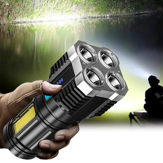 High Power Rechargeable LED Camping Torch - Foxtrot Communications