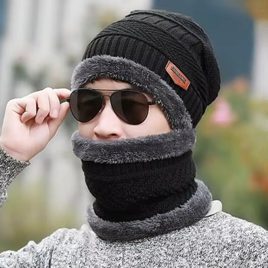 Winter Knit Beanie Hat Neck Warmer Gloves Set - Foxtrot Communications