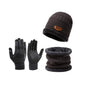 Winter Knit Beanie Hat Neck Warmer Gloves Set - Foxtrot Communications