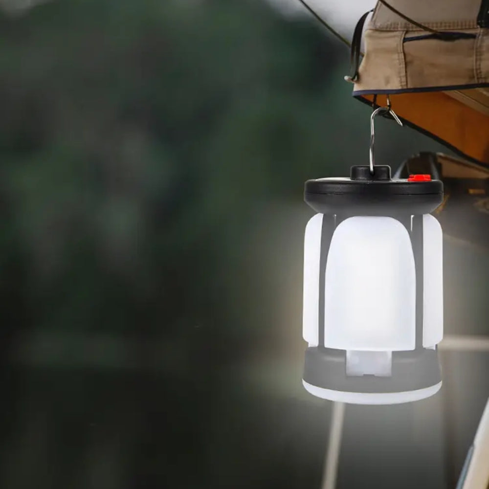Rechargeable LED Camping Lantern With Folding LED Floodlight - Foxtrot Communications
