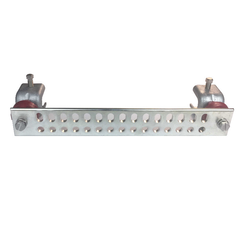 Benelec 15 Hole Grounding Bus Bar Kit with Angle Adaptors - Foxtrot Communications