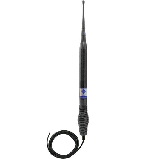 RFI CD991-67-73 - UHF 400-520MHz Elevated Feed Black Antenna with Spring and Cable