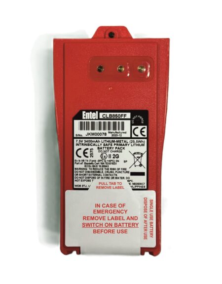 Entel CLB850FF Emergency One-Shot ATEX Fire Fighter Battery