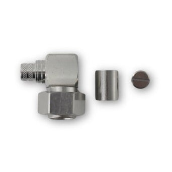 RFI D43-106 - Pulse 4.3-10 Plug Solder/Crimp Right Angle Connector for RG214