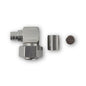 RFI D43-106 - Pulse 4.3-10 Plug Solder/Crimp Right Angle Connector for RG214