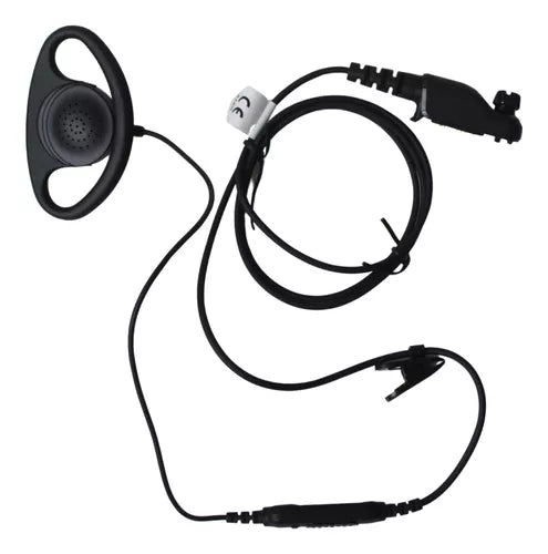 Hytera EHN37-P Black D Style Single Wire Headset - Foxtrot Communications