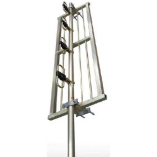RFI - FSA40-67-P UHF Quad Dipole Base Antenna with Flat Screen 403-512MHz - 9dBd