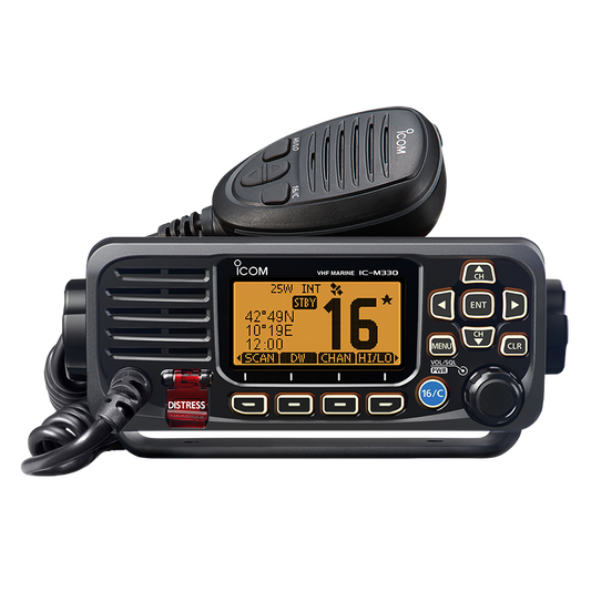 ICOM IC-M330GEB VHF Marine Fixed Mount Radio - Black - Foxtrot Communications