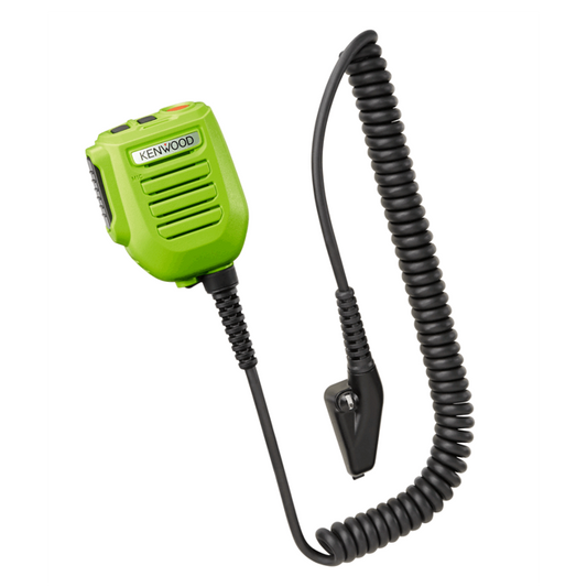 Kenwood KMC-70GR - IP67 Speaker Microphone - HI Vis Green