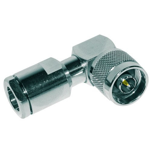 RFI N-258 - Pulse N Type Plug Solder/Clamp Right Angle Connector for RG213
