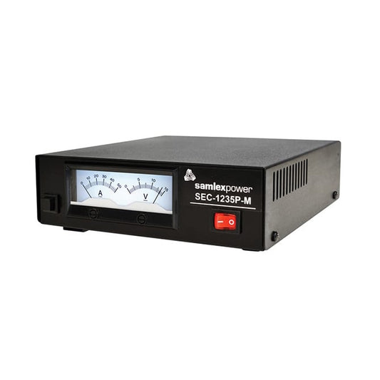 Samlex SEC-1235P-M - Desktop Switching 30A Power Supply 100-240VAC, 13.8VDC with Meter