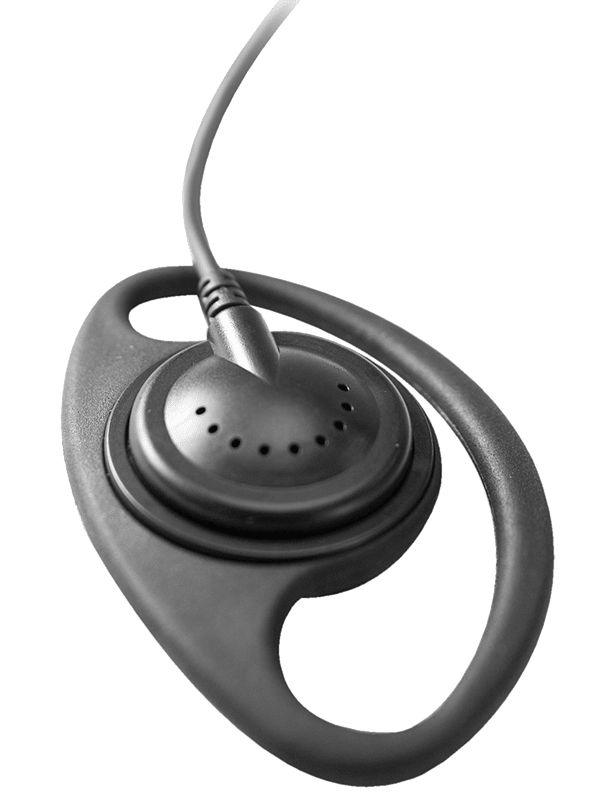 Tait D Ring Style Receive Only Earpiece Straight - Foxtrot Communications