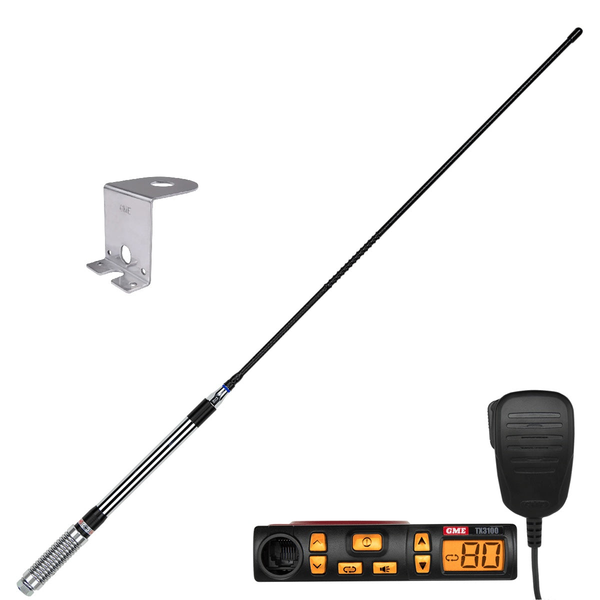 GME TX3100VP UHFCB Super Compact Mobile Radio & Antenna Kit