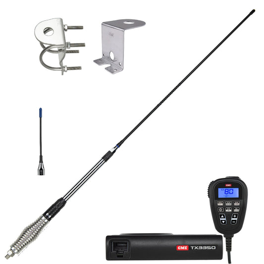 GME TX3350UVP UHFCB Super Compact Mobile Radio & Antenna Value Pack
