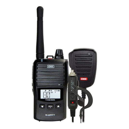GME TX6165 UHFCB 5W/1W Portable Radio & Accessories