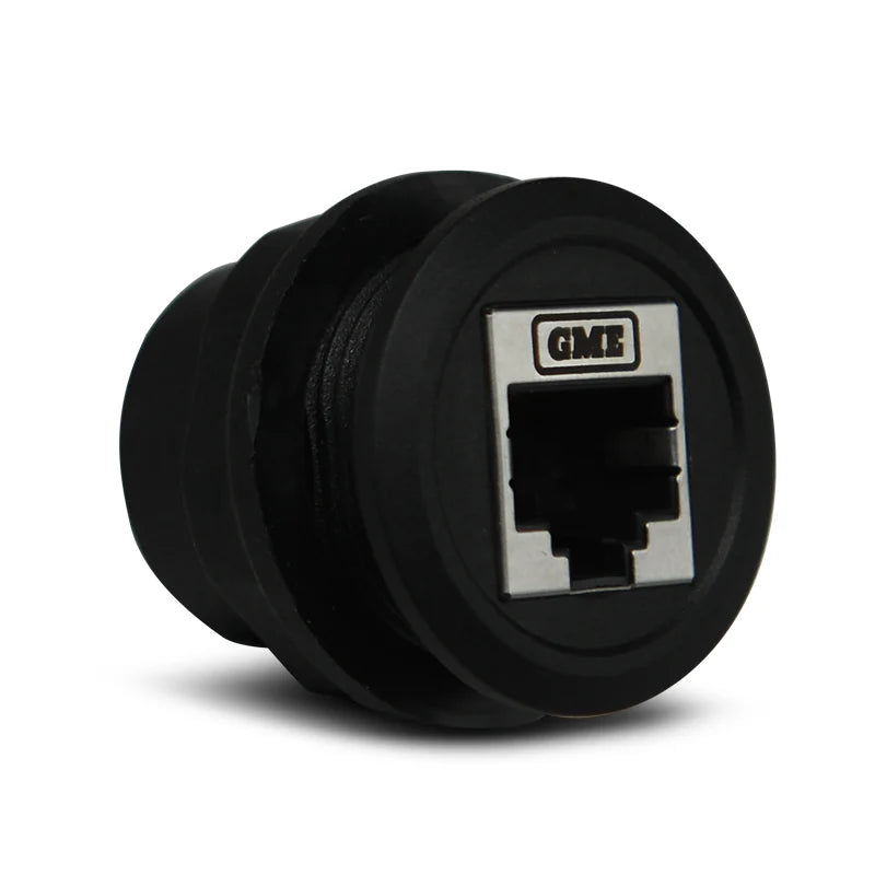 GME XRS-RJ45RND Microphone RJ45 Pass-Through Panel Adaptor - Round