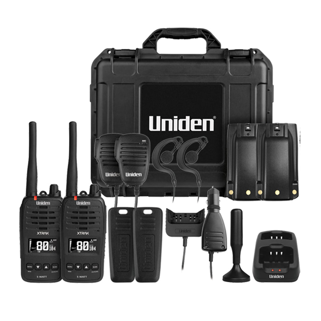 Uniden XTRAK50-2TP UHFCB Portable Radio- Twin Pack