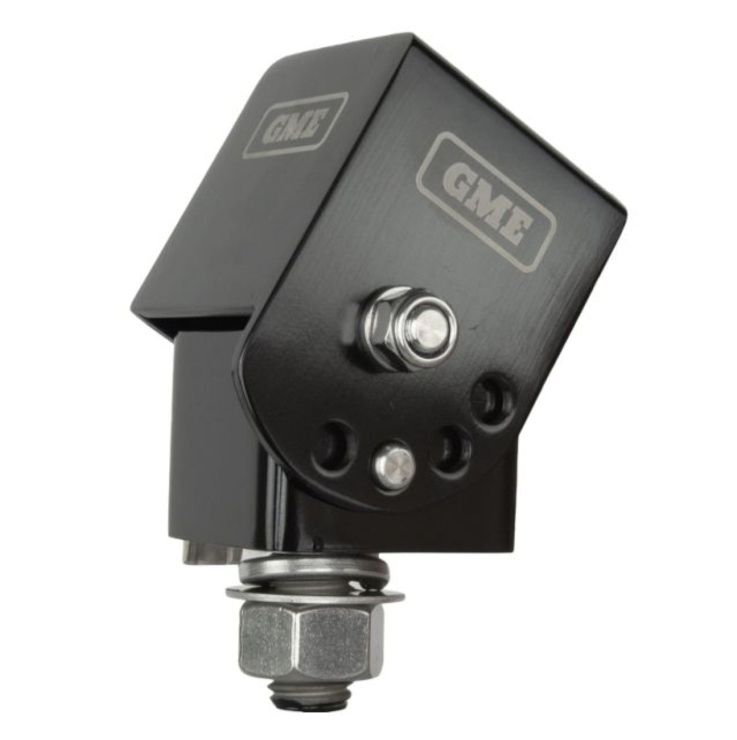 GME MB042B Stainless Steel Fold Down Antenna Mounting Bracket- Black